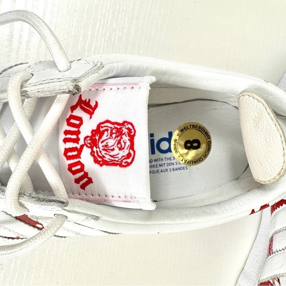 Adidas Originals Gazelle Vintage London Sneakers Size 8.5 Men Red/White - Picture 6 of 12